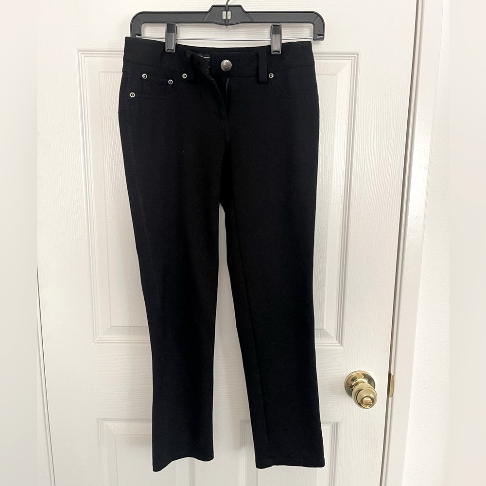INC Black Stretch Pants Petite Size 2